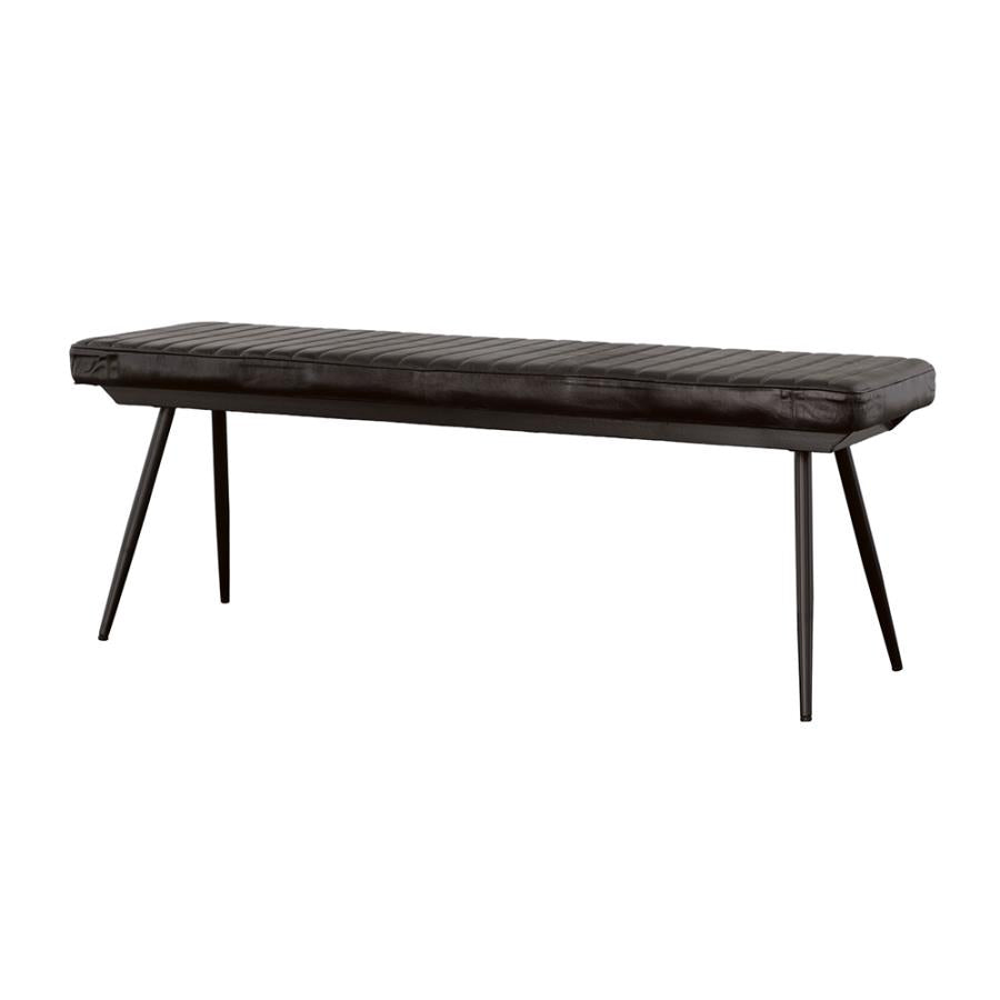 Partridge Black Bench - furniture place usa