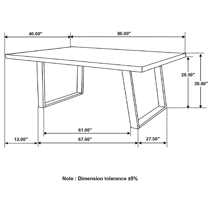 Misty Brown Dining Table - furniture place usa