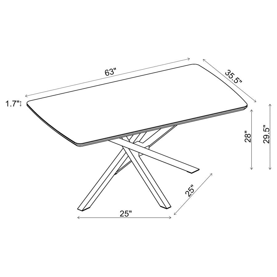 Paulita White Dining Table - furniture place usa