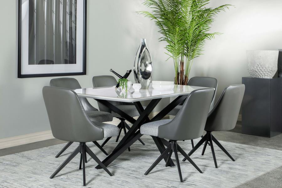 Paulita White Dining Table - furniture place usa