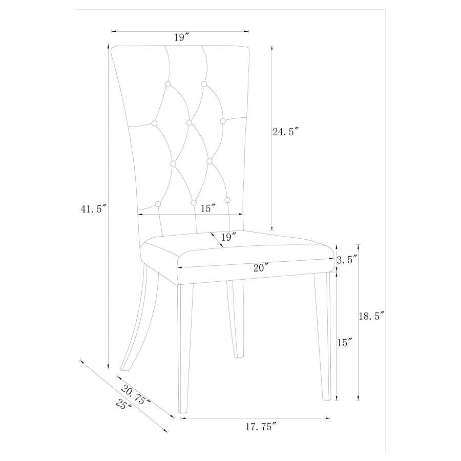 Kerwin White Side Chair - furniture place usa