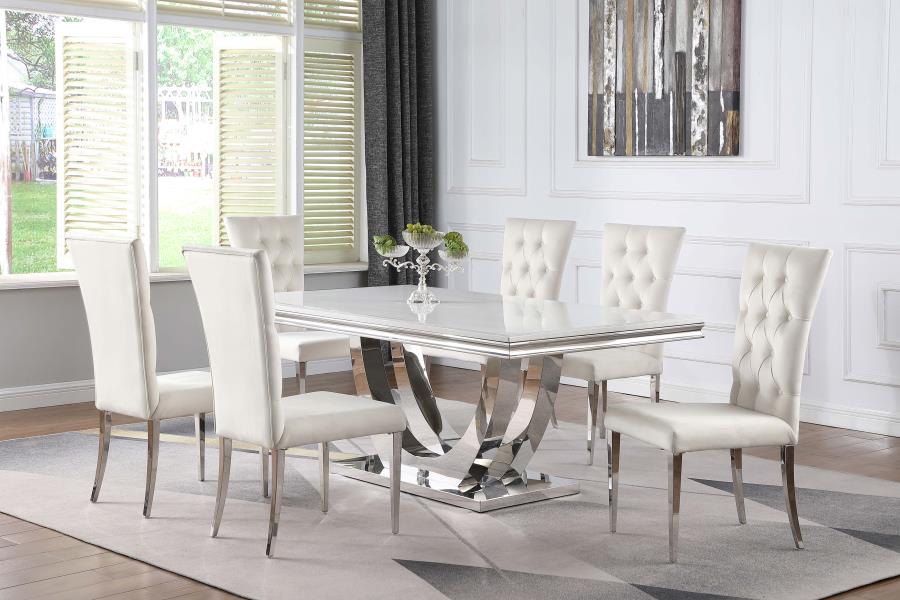 Kerwin White Side Chair - furniture place usa