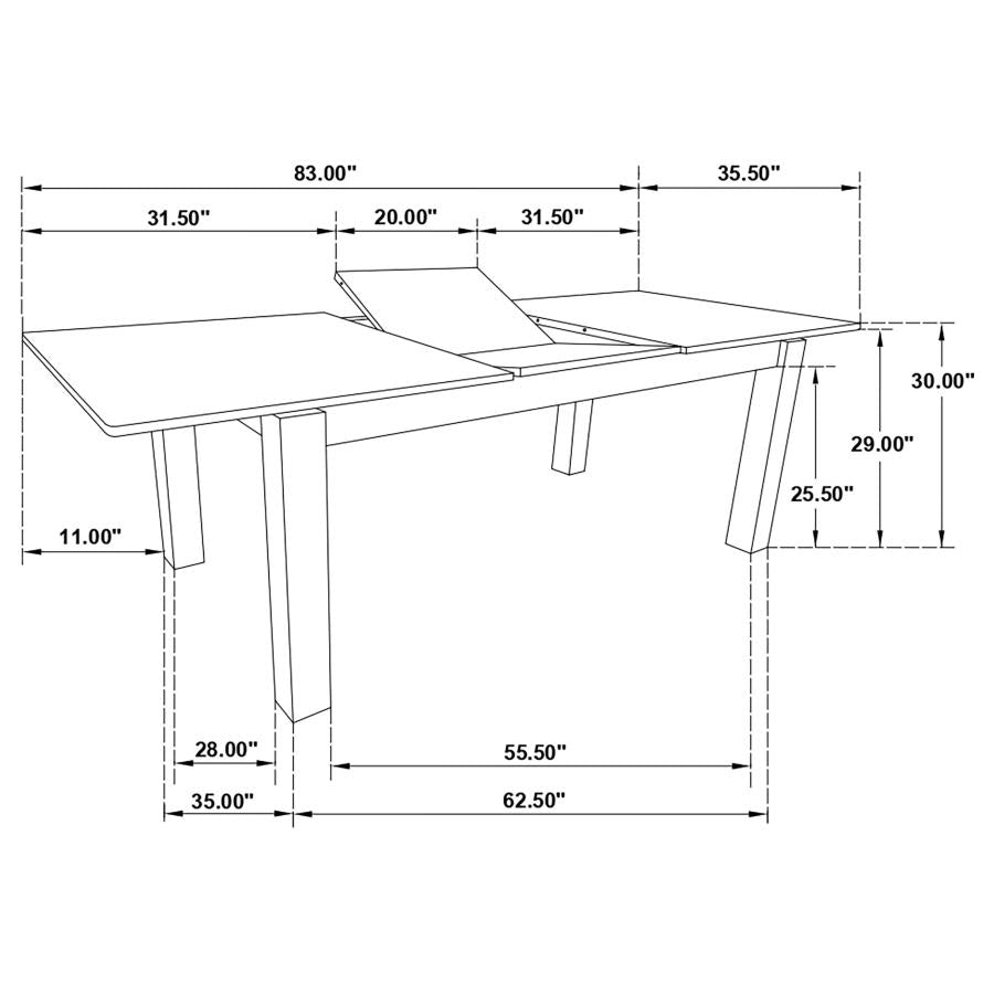 Jakob Black 7 Pc Dining Set - furniture place usa