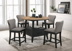 Gibson Black 5 Pc Counter Height Dining Set - furniture place usa