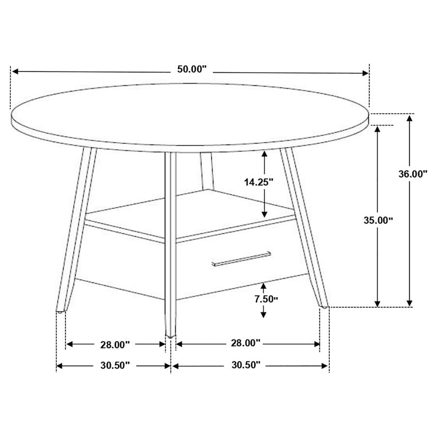 Gibson Black 5 Pc Counter Height Dining Set - furniture place usa