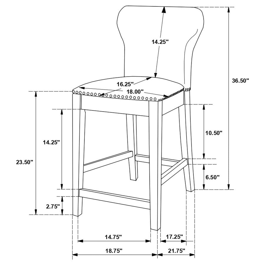 Gibson Black 5 Pc Counter Height Dining Set - furniture place usa