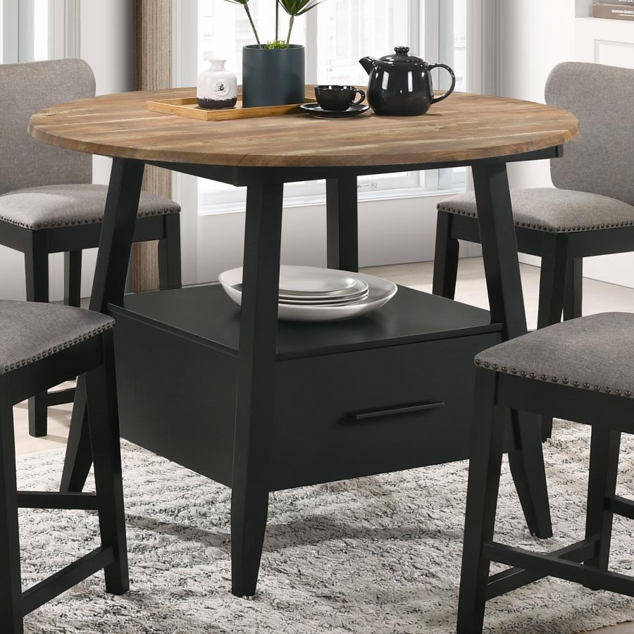 Gibson Black Counter Height Dining Table - furniture place usa