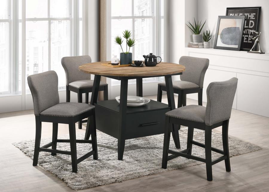 Gibson Black Counter Height Dining Table - furniture place usa