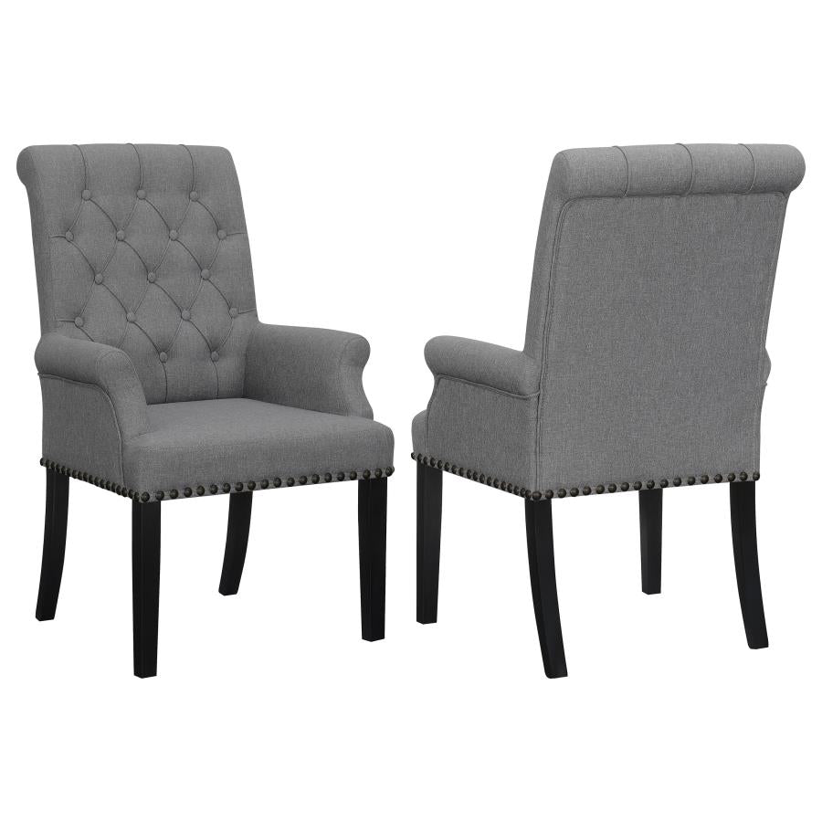 Alana Grey Arm Chair - furniture place usa