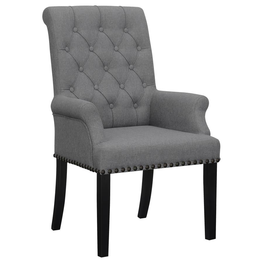 Alana Grey Arm Chair - furniture place usa