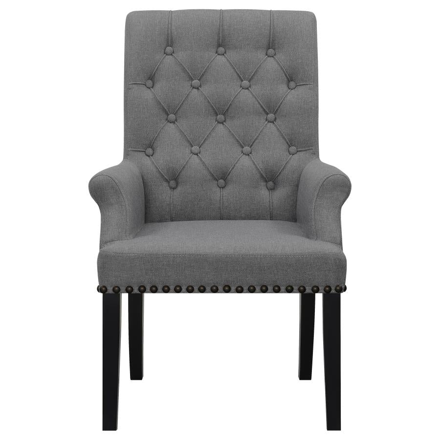 Alana Grey Arm Chair - furniture place usa