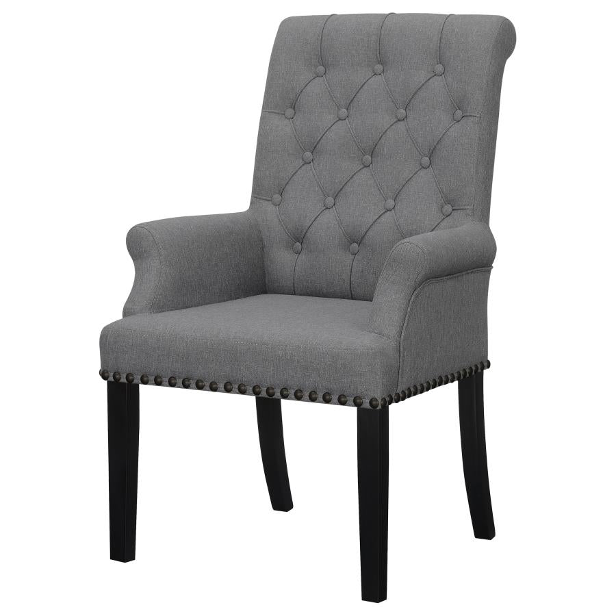 Alana Grey Arm Chair - furniture place usa