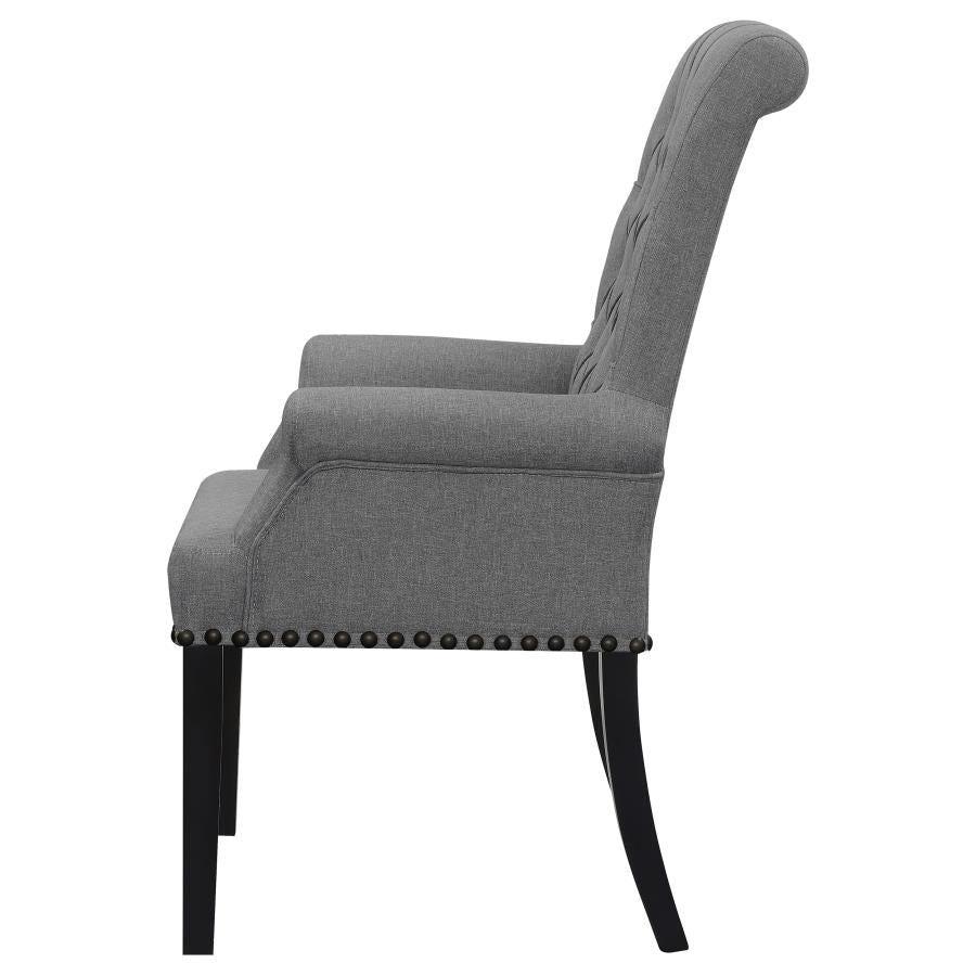 Alana Grey Arm Chair - furniture place usa