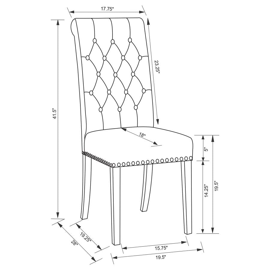 Alana Brown Side Chair - furniture place usa