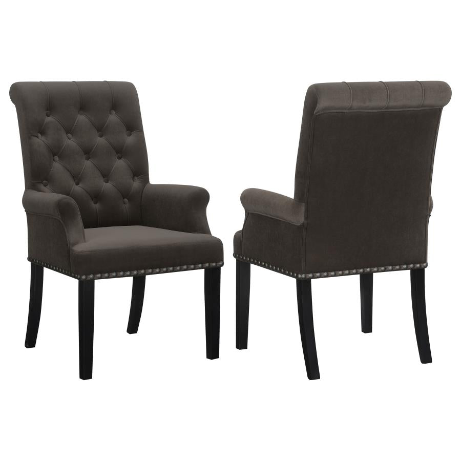 Alana Brown Arm Chair - furniture place usa