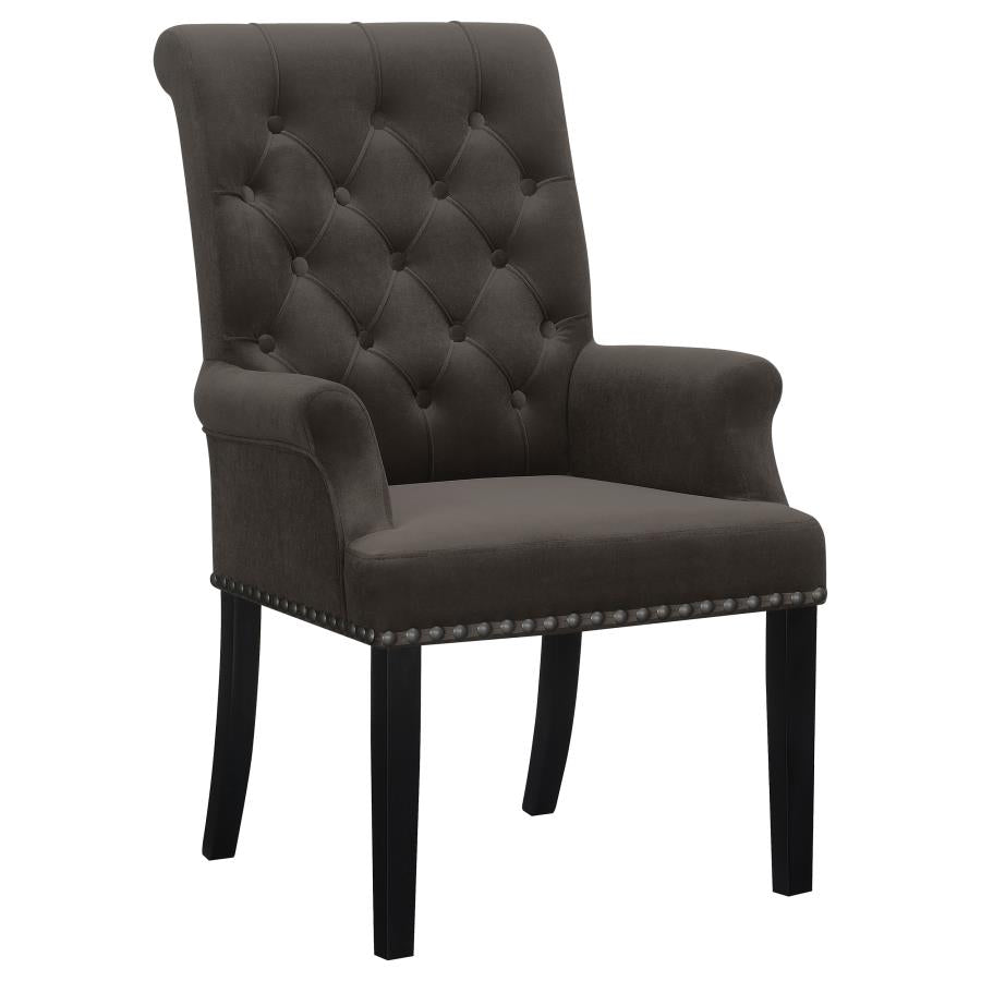 Alana Brown Arm Chair - furniture place usa