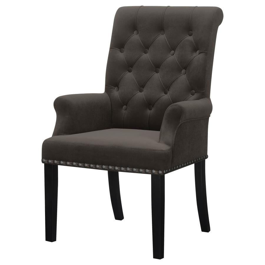 Alana Brown Arm Chair - furniture place usa