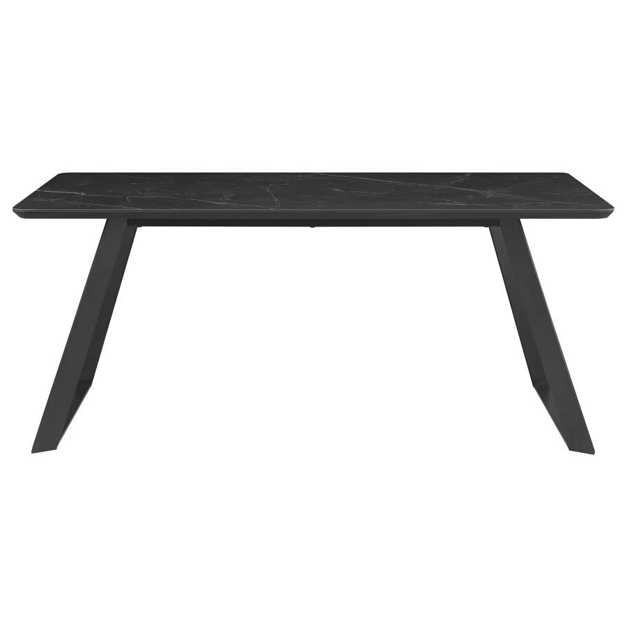 Smith Black Dining Table - furniture place usa