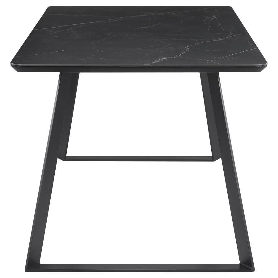 Smith Black Dining Table - furniture place usa