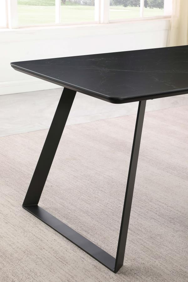 Smith Black Dining Table - furniture place usa