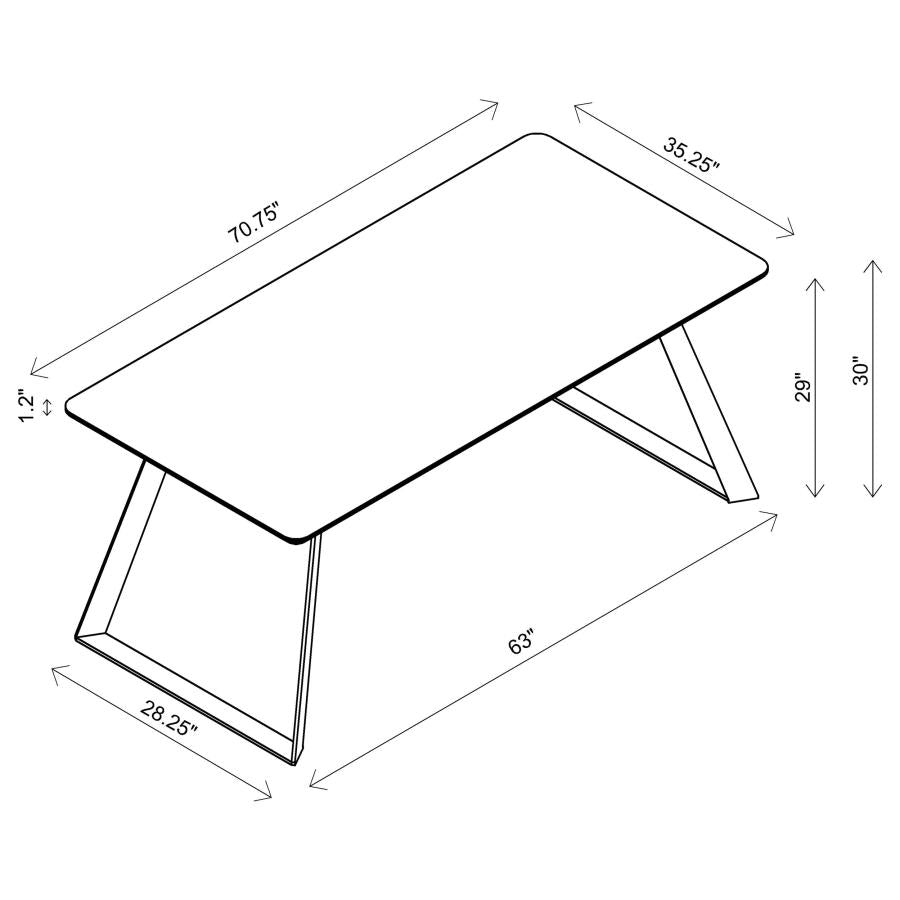 Smith Black Dining Table - furniture place usa