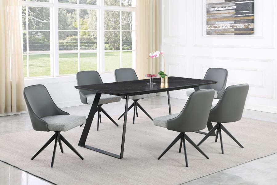 Smith Black Dining Table - furniture place usa