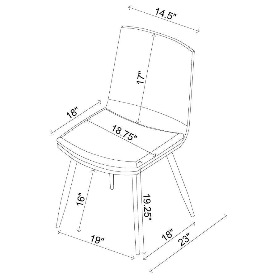 Ortega Brown Side Chair - furniture place usa