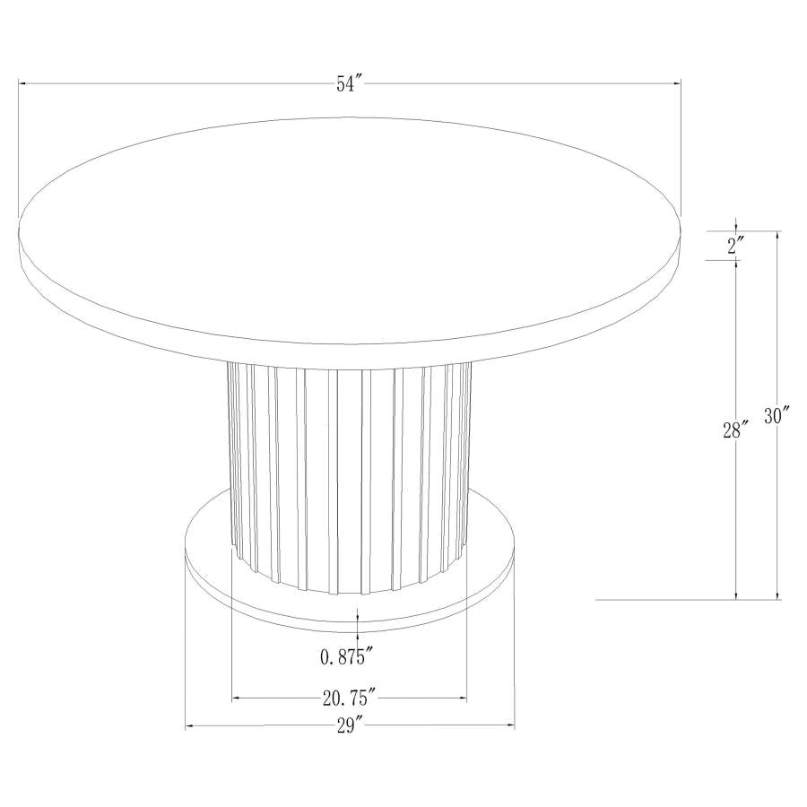 Sherry White Dining Table - furniture place usa