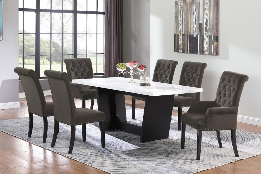 Sherry Brown 7 Pc Dining Set - furniture place usa