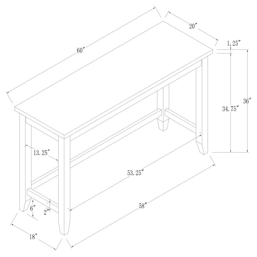 Toby White Counter Height Dining Table - furniture place usa