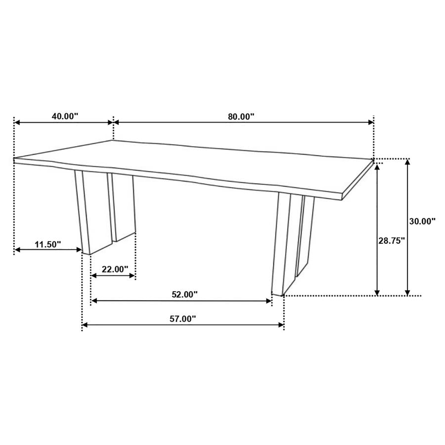 Bradshaw Brown Dining Table - furniture place usa