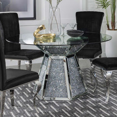 Quinn Silver Dining Table - furniture place usa