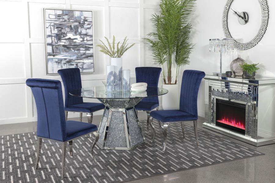 Quinn Silver Dining Table - furniture place usa