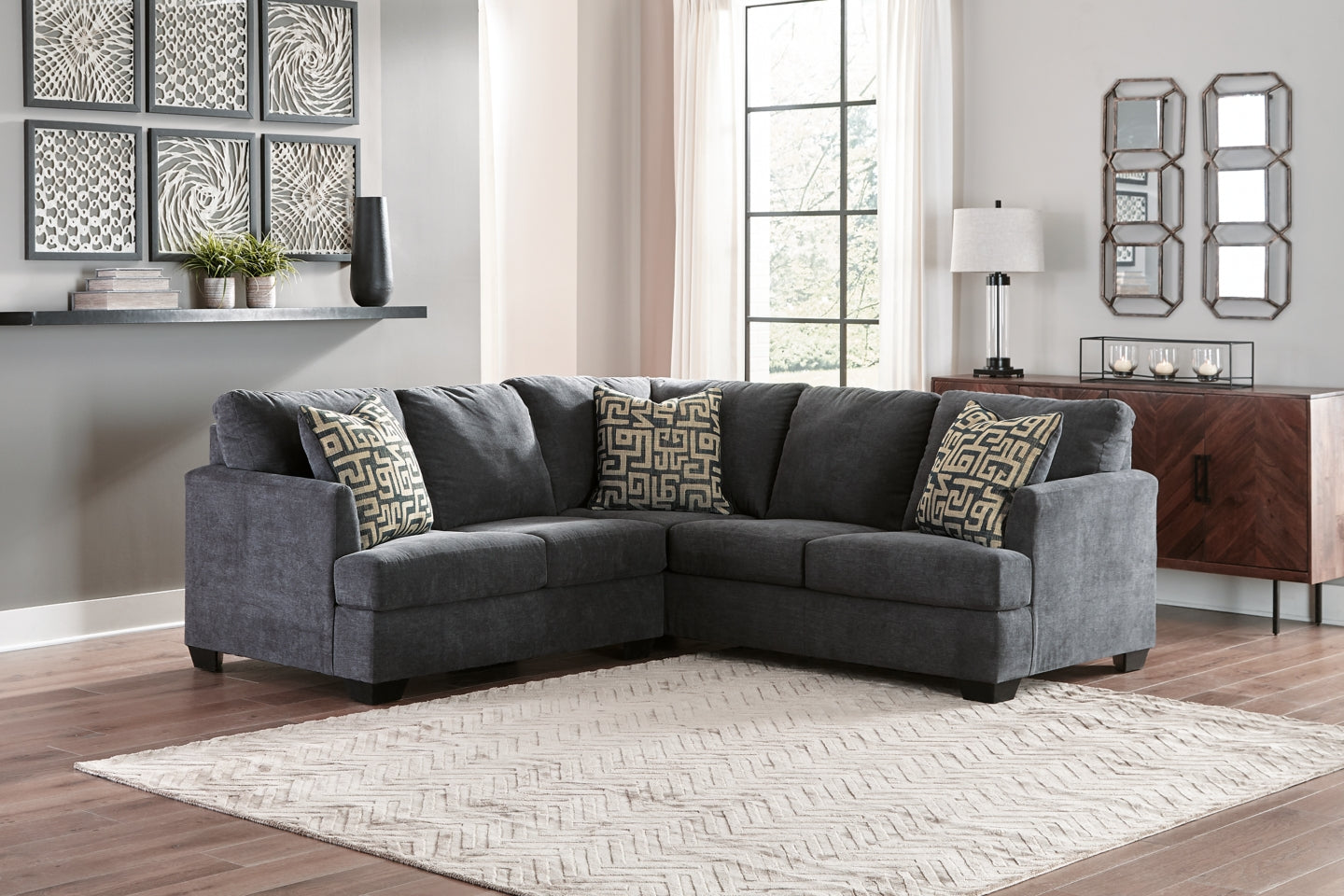Ambrielle 2-Piece Sectional with Ottoman - PKG011623 - furniture place usa
