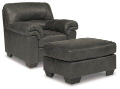 Bladen Chair and Ottoman - furniture place usa