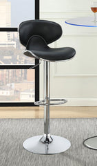 Edenton Black Adjustable Bar Stool - furniture place usa