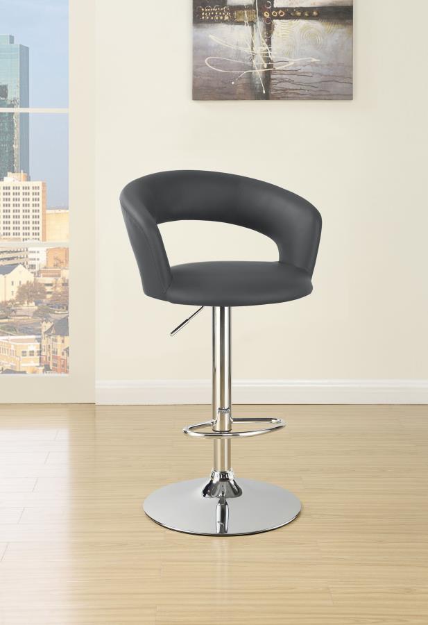 Barraza Grey Adjustable Bar Stool - furniture place usa