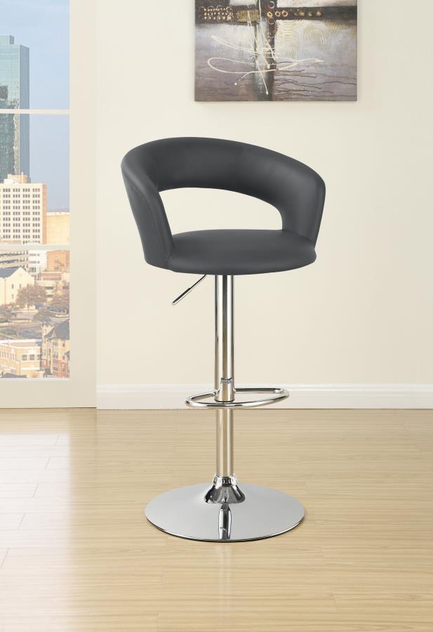 Barraza Grey Adjustable Bar Stool - furniture place usa