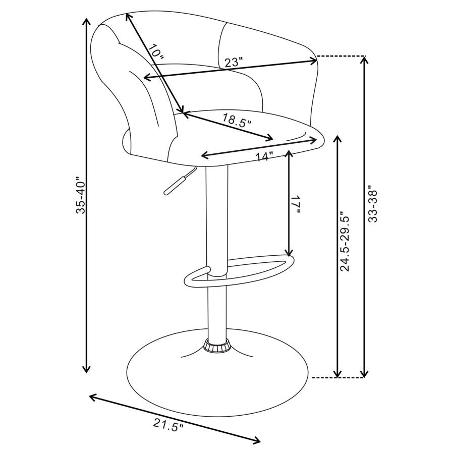 Barraza Grey Adjustable Bar Stool - furniture place usa