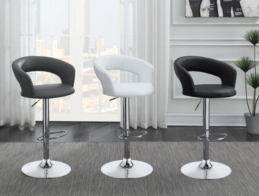 Barraza Grey Adjustable Bar Stool - furniture place usa