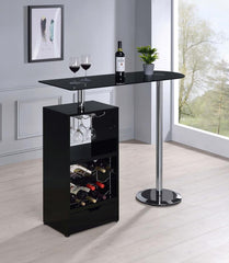 Koufax Black Bar Table - furniture place usa