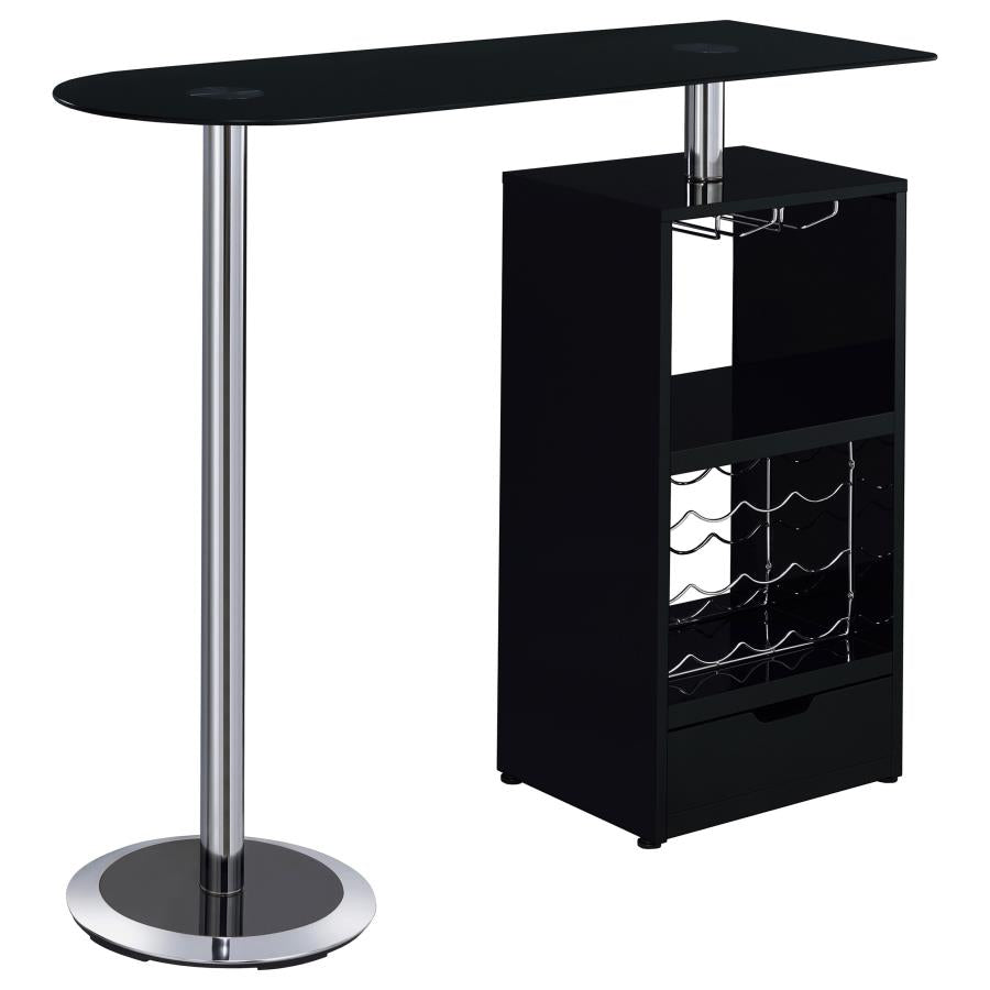 Koufax Black Bar Table - furniture place usa