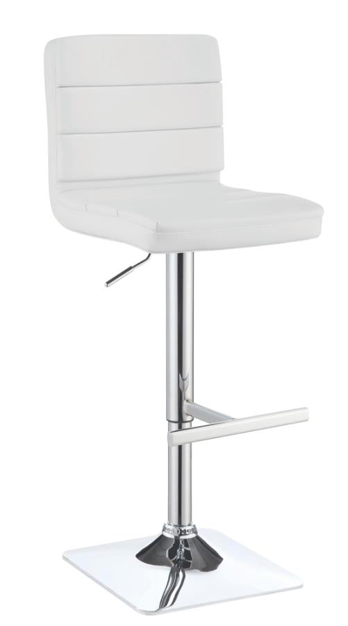 Bianca White Adjustable Bar Stool - furniture place usa