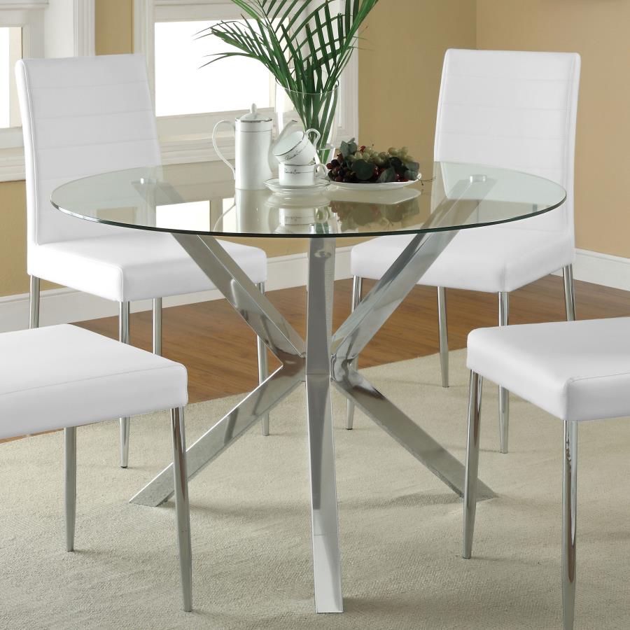 Vance Silver Dining Table - furniture place usa