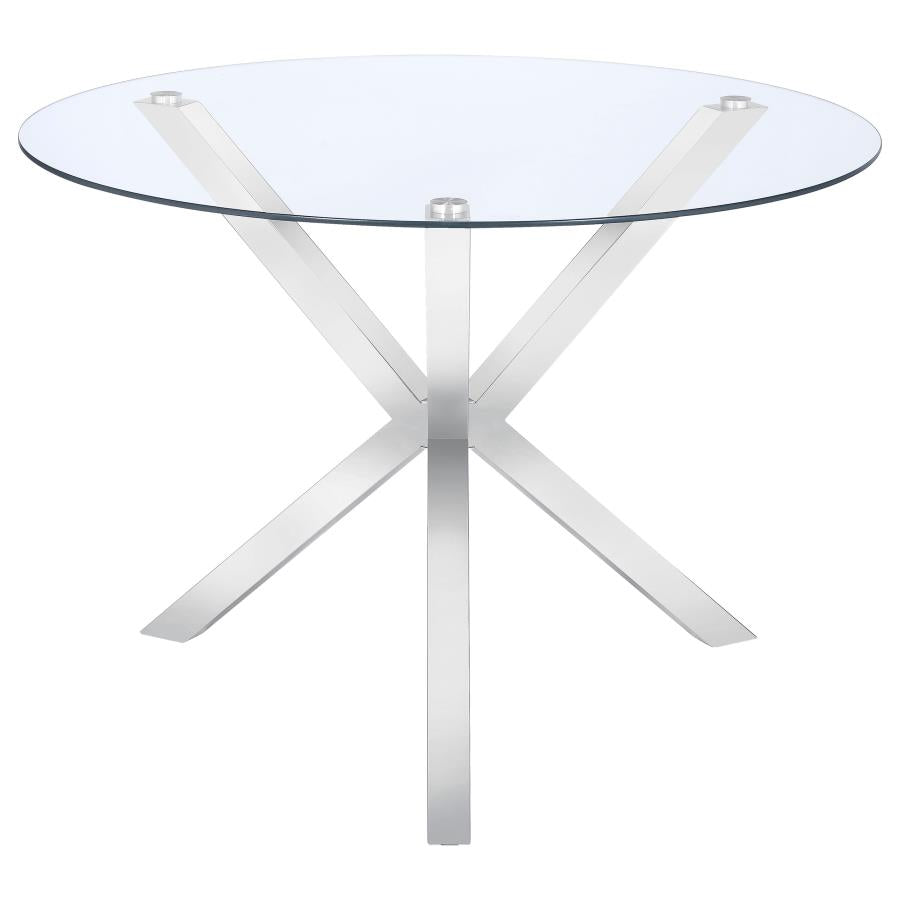 Vance Silver Dining Table - furniture place usa