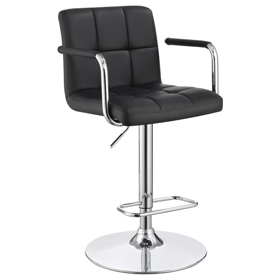 Palomar Black Adjustable Bar Stool - furniture place usa