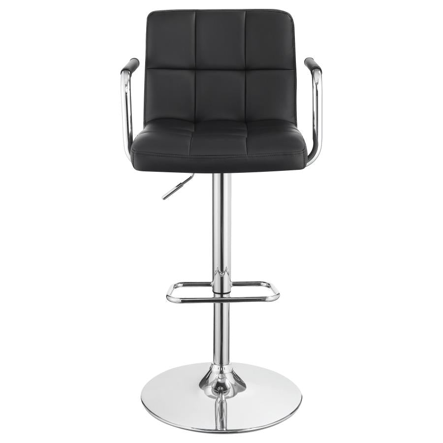 Palomar Black Adjustable Bar Stool - furniture place usa