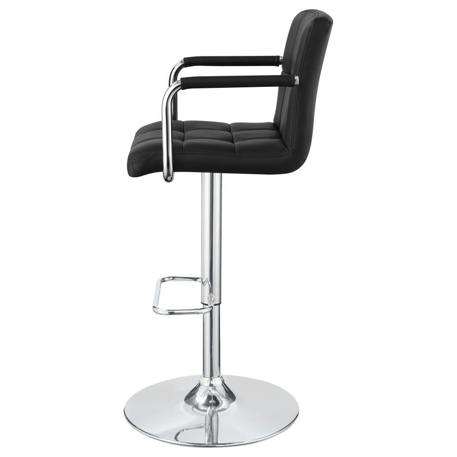 Palomar Black Adjustable Bar Stool - furniture place usa