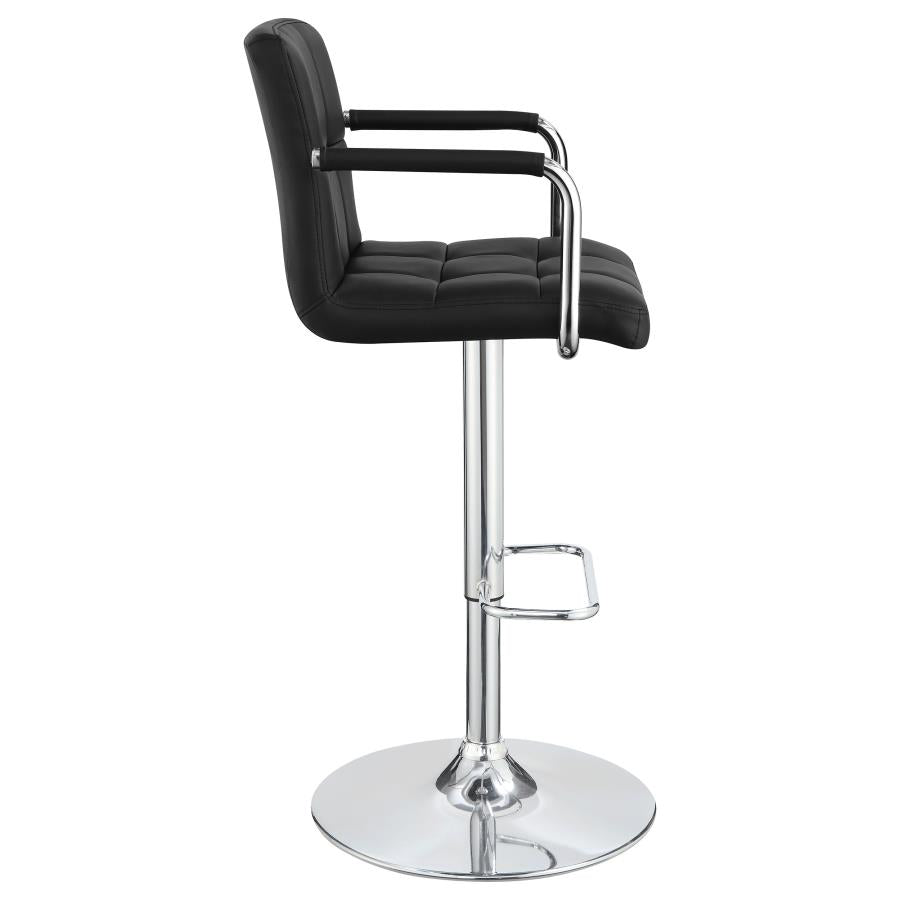 Palomar Black Adjustable Bar Stool - furniture place usa