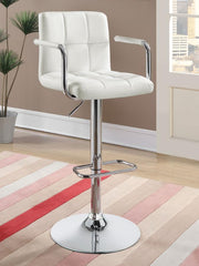 Palomar White Adjustable Bar Stool - furniture place usa